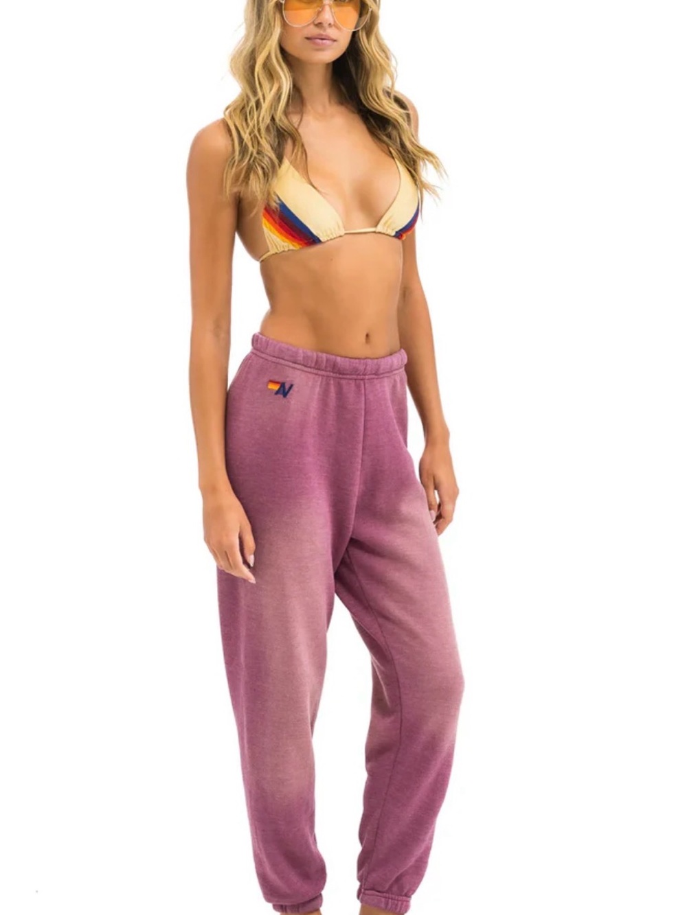 Aviator Nation Venice Surfer Faded Berry  XS Sweatpants